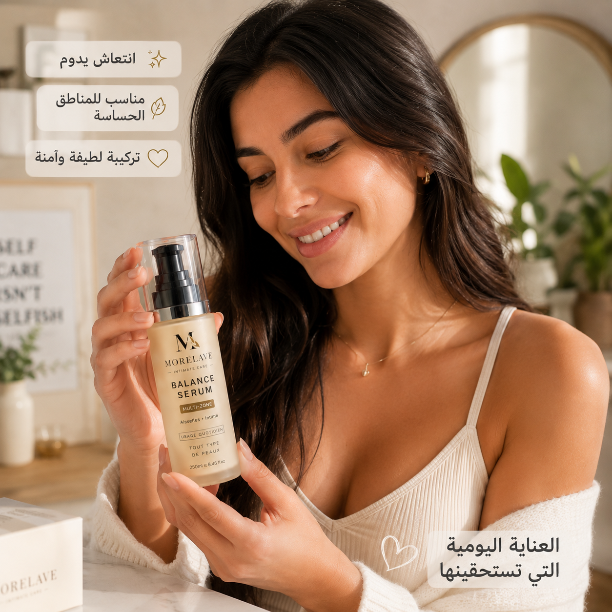 Le premier sérum  pour les aisselles et la zone intime.