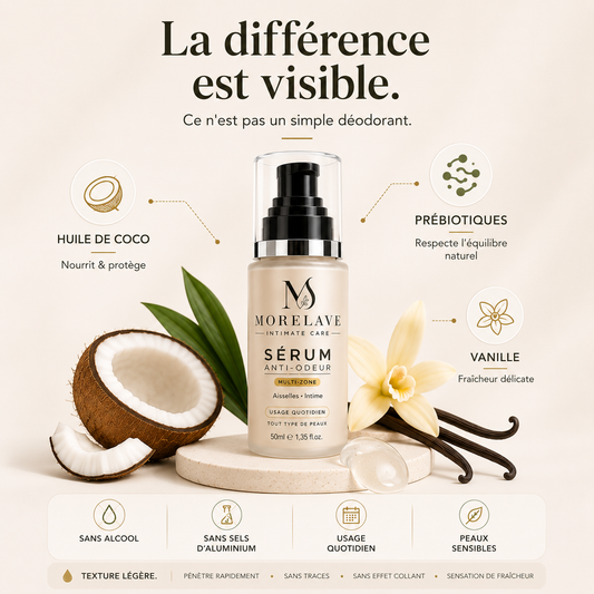 Le premier sérum  pour les aisselles et la zone intime.